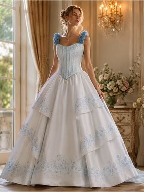 VTG Cinderella NWT Fairy Princess Beaded Ball Gown 4 Prom Dress Quinceañera LUXE